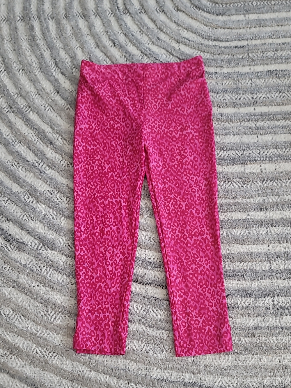 Womens Pink Leopard Print Stretch Leggings
